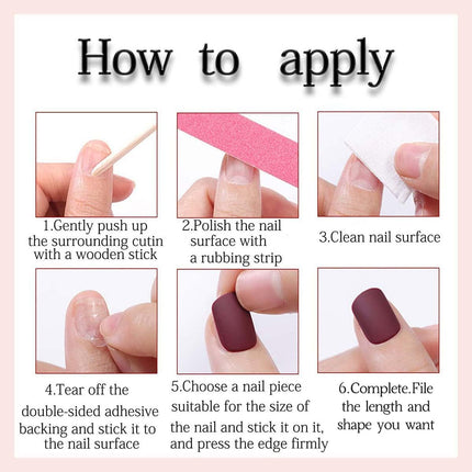 Press on Nails - Short Almond, Cute Polka Dot