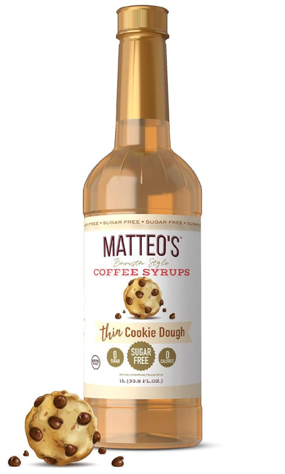 Cookie Dough Syrup for Coffee, Lattes, Cappuccinos & Desserts - Sugar-Free, Keto Friendly, Zero Calories