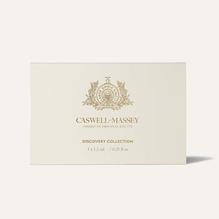 Caswell-Massey Fragrance Discovery Collection for Men – 5-Piece Sample Set – Number Six, Jockey Club, Newport, Distiller’s Lounge & Seaboard Matcha