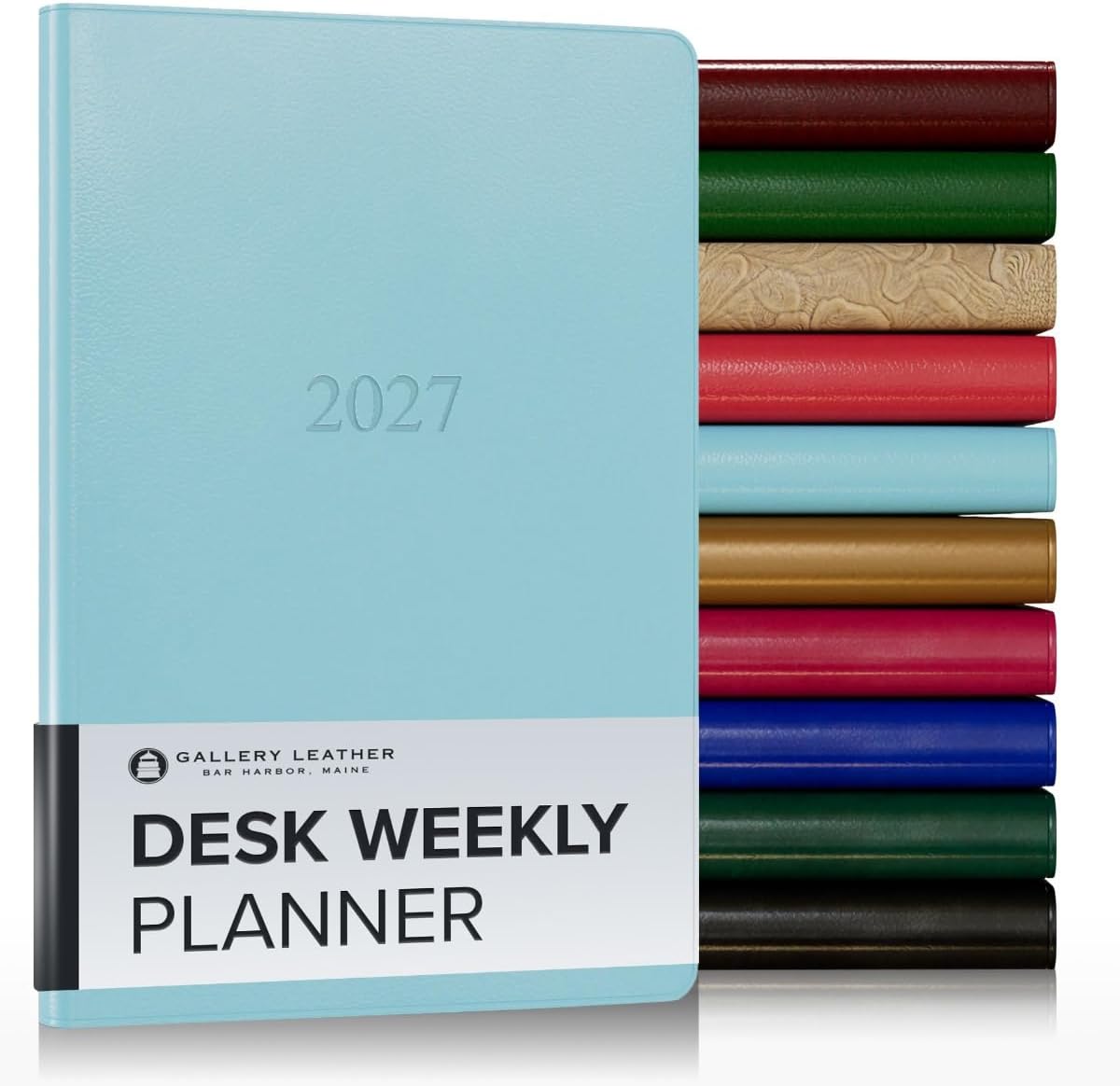Leather Desk Weekly Monthly Planner 2027