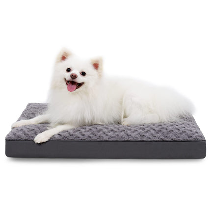 Washable Dog Bed for Crate Waterproof for Medium Dogs,41x27 Inch,Gray