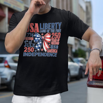 USA 250th Independence Day Tee T-Shirt Shirt 1776 2026 4th of July Patriotic Unisex