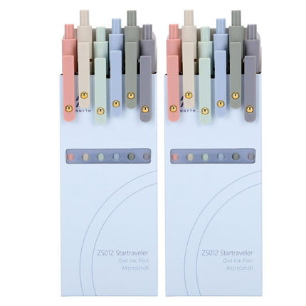 Gel Pens,6 Pcs 0.5mm Retractable Quick Dry Blue Ink Pens