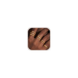 Adjustable Stackable Rings for Women Non Tarnish CZ Ring Set