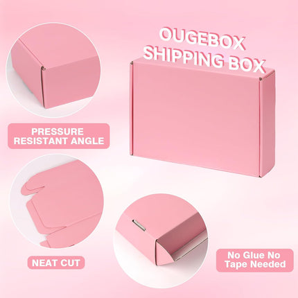 30 Pack 9x6x2 Pink Shipping Boxes for Packaging Small Business, Corrugated Cardboard Boxes for Shipping Packing Mailing