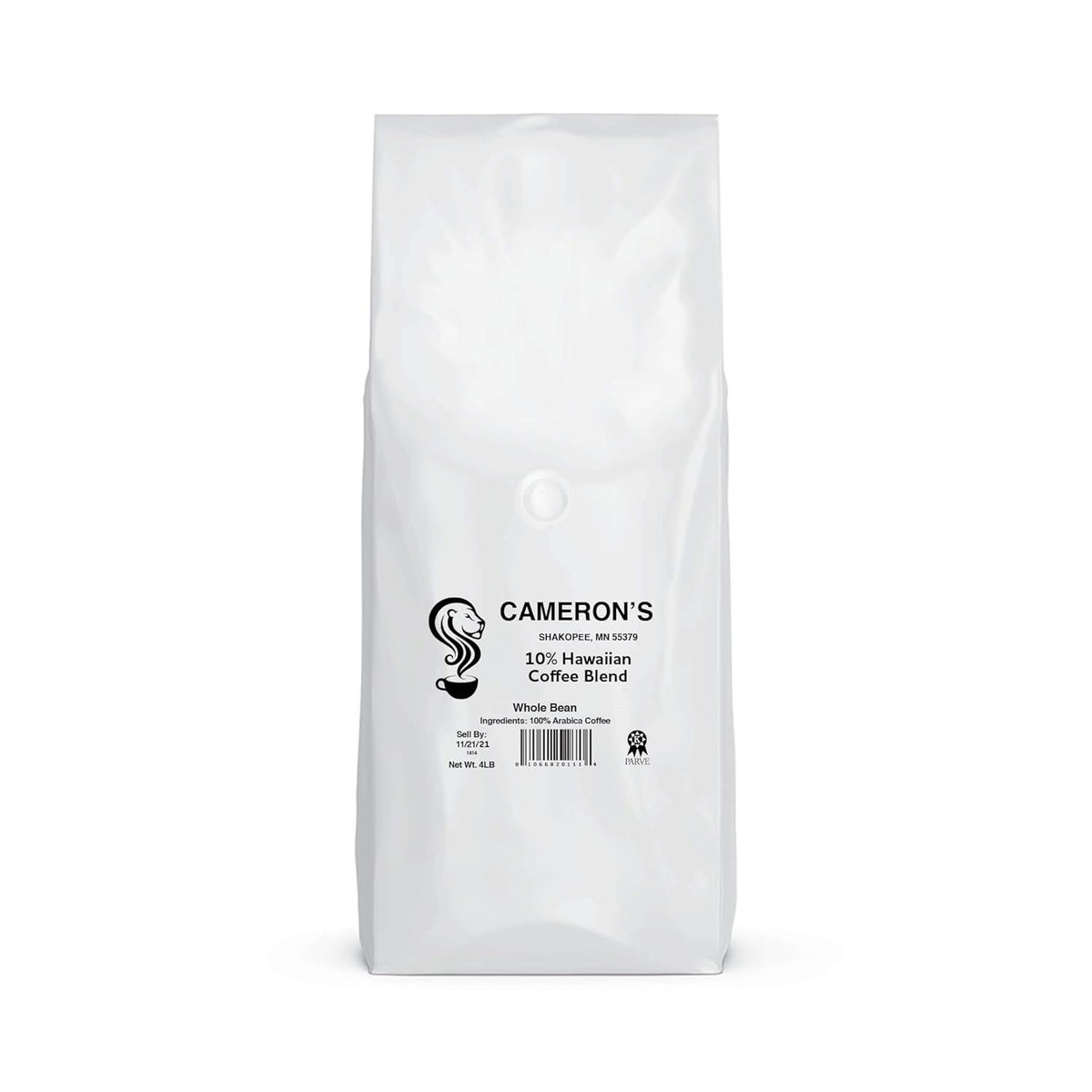 Roasted Whole Bean Coffee, 10% Hawaiian Coffee Blend, 4 Pound - photo 3