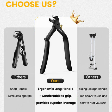 BEZOX Long Handle Toenail Clippers for Seniors – Wide Open Jaw Toe Nail Clippers for Thick Nails for Seniors, Ergonomic Nails Clipper for Thick Nails, Easy Reach Design for Limited Mobility - Black