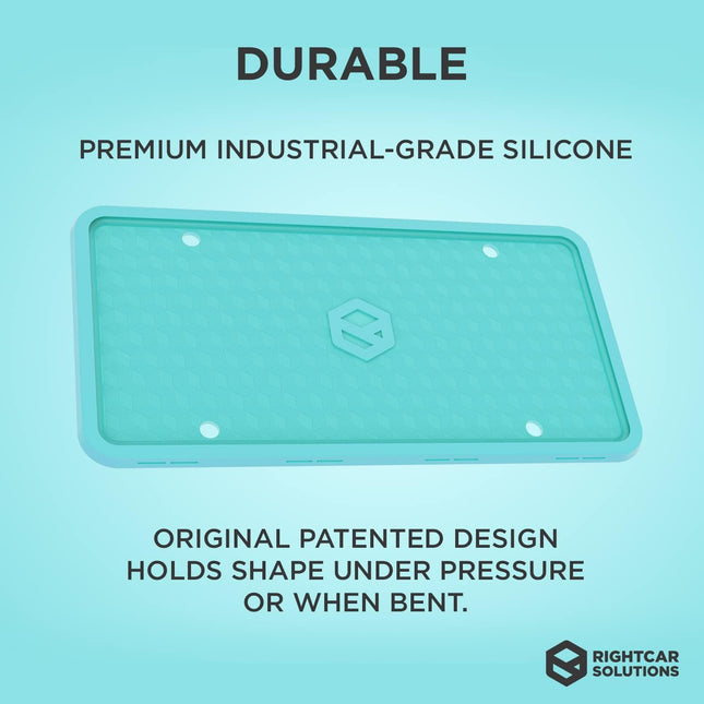 Silicone License Plate Frame Rust Proof, Rattle Proof, Weather Proof Universal License Plate Holder for - photo 2