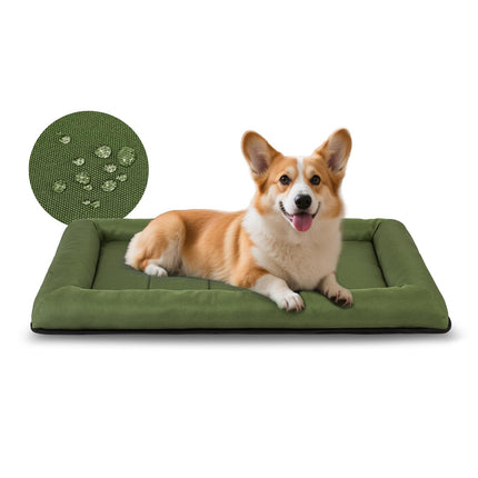 Tapete para jaula de perro para jaula de 36 inch, tapete resistente al agua de oxford ripstop 900D para perros grandes de hasta 70 lbs, cama para exteriores fácil de limpiar para auto, camping y viaje, gris