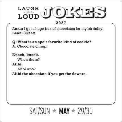 Laugh-Out-Loud Jokes 2027 Day-to-Day Calendar: 1,000 Punny Jokes
