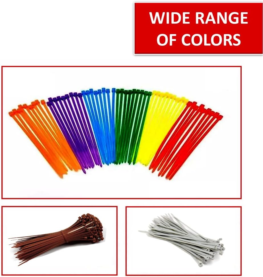 Gray Zip Ties 4 Inch 100 Pcs, 18 Lbs Tensile Strength, Self-locking Nylon Colored Cable Ties Wire Wraps - photo 5