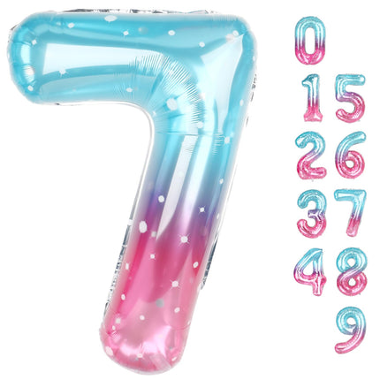 Number Balloons 5 Balloon Blue Birthday Decorations for Men Party, 40 Inch