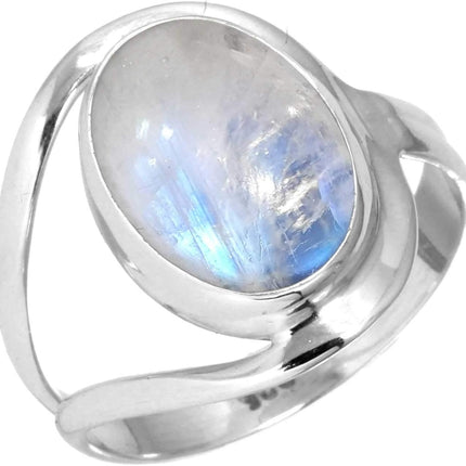 Natural Gemstone Ring For Women Pearl, Tiger Eye, Lapis, Crystal Oval Boho Genuine 925 Sterling Silver Handmade Jewelry