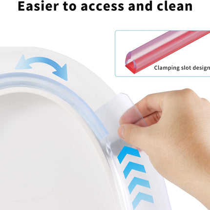 Toilet Splash Guard for Men, Pee Guard for Toilet Seat Boys Made of PVC Material, Innovative Splash Prevention Easy to Disassemble and Clean Durable Design Fits Most Toilets Ideal for Home Use(3)