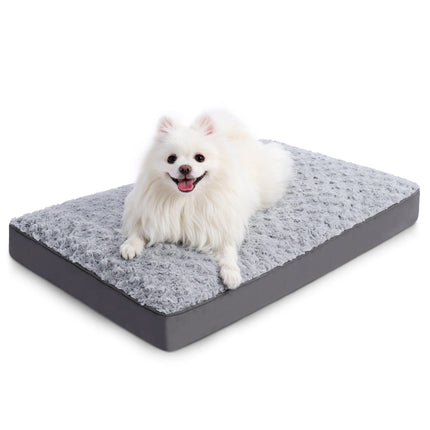Washable Dog Bed for Crate Waterproof for Medium Dogs,41x27 Inch,Gray