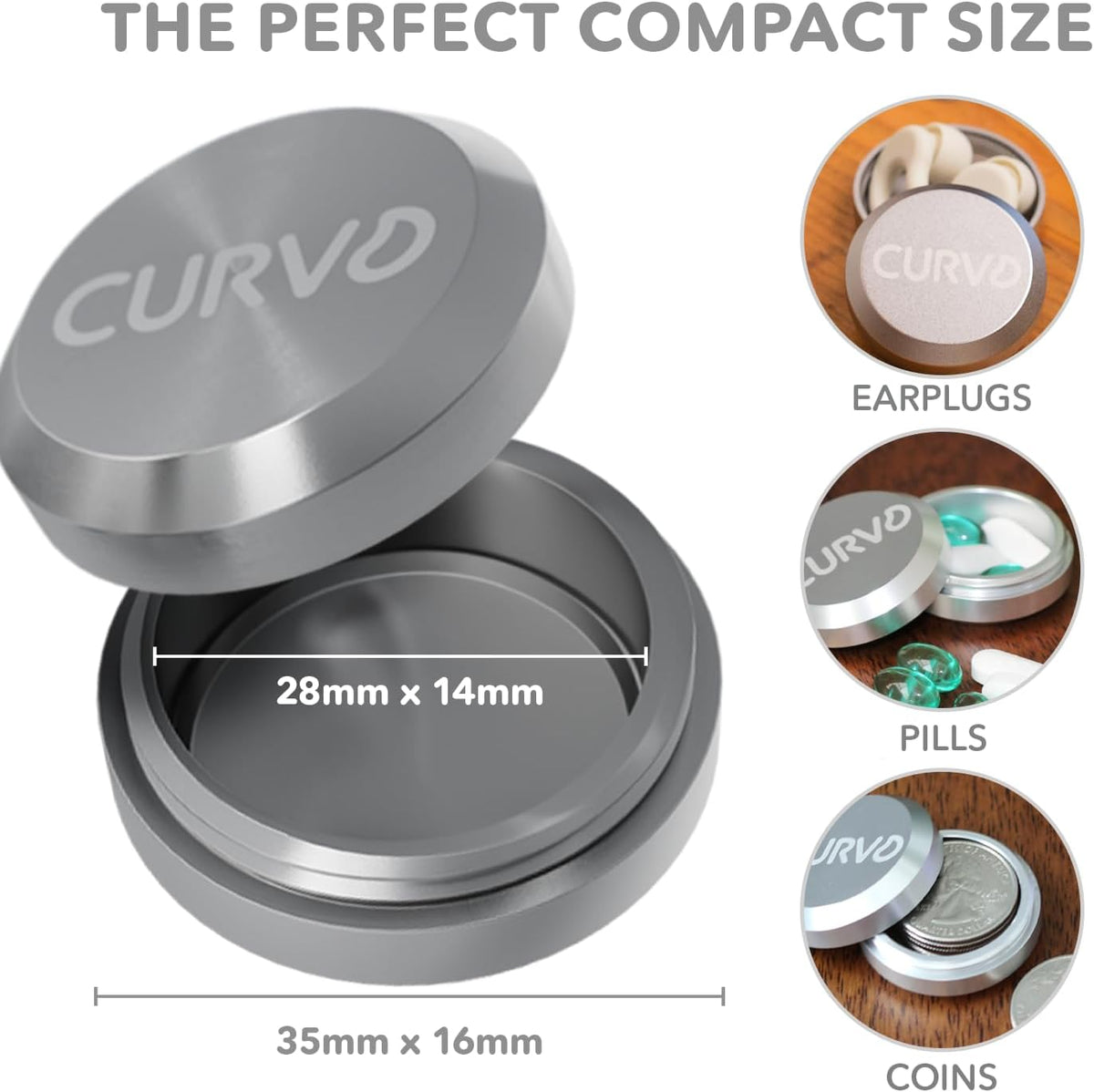 Premium Carrying Case – Durable Travel Keychain Container, Medicine Pill Organizer & Travel Pill Box - photo 3