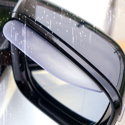 2PC Side Mirror Visor Rain Guards,Car Rear View Mirror Rain Cover,Silicone Rain Shield,Mirror Cover Rubber Visor Guard(Solid-Black,2Pack)