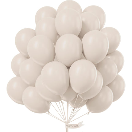 Dark Brown Balloons 100pcs Boho Coffee Neutral Different Sizes