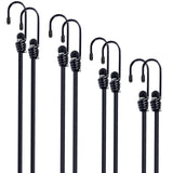 Bungee Cords with Hooks 8 Pack Bungee Cord Includes 12 inches, 18 inches, 24 inches, 36 inches for Bundling Items, Fixing Tarps, Tents, and Carrying Luggage