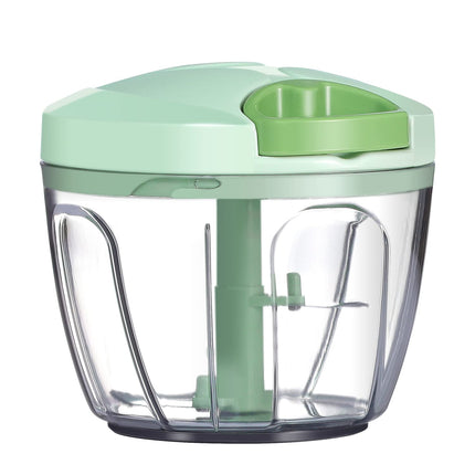Manual Food Processor Vegetable Chopper, Portable Hand Pull String Garlic Mincer Onion Cutter for Veggies, Ginger, Fruits, Nuts, Herbs, etc., 500ml, Grey