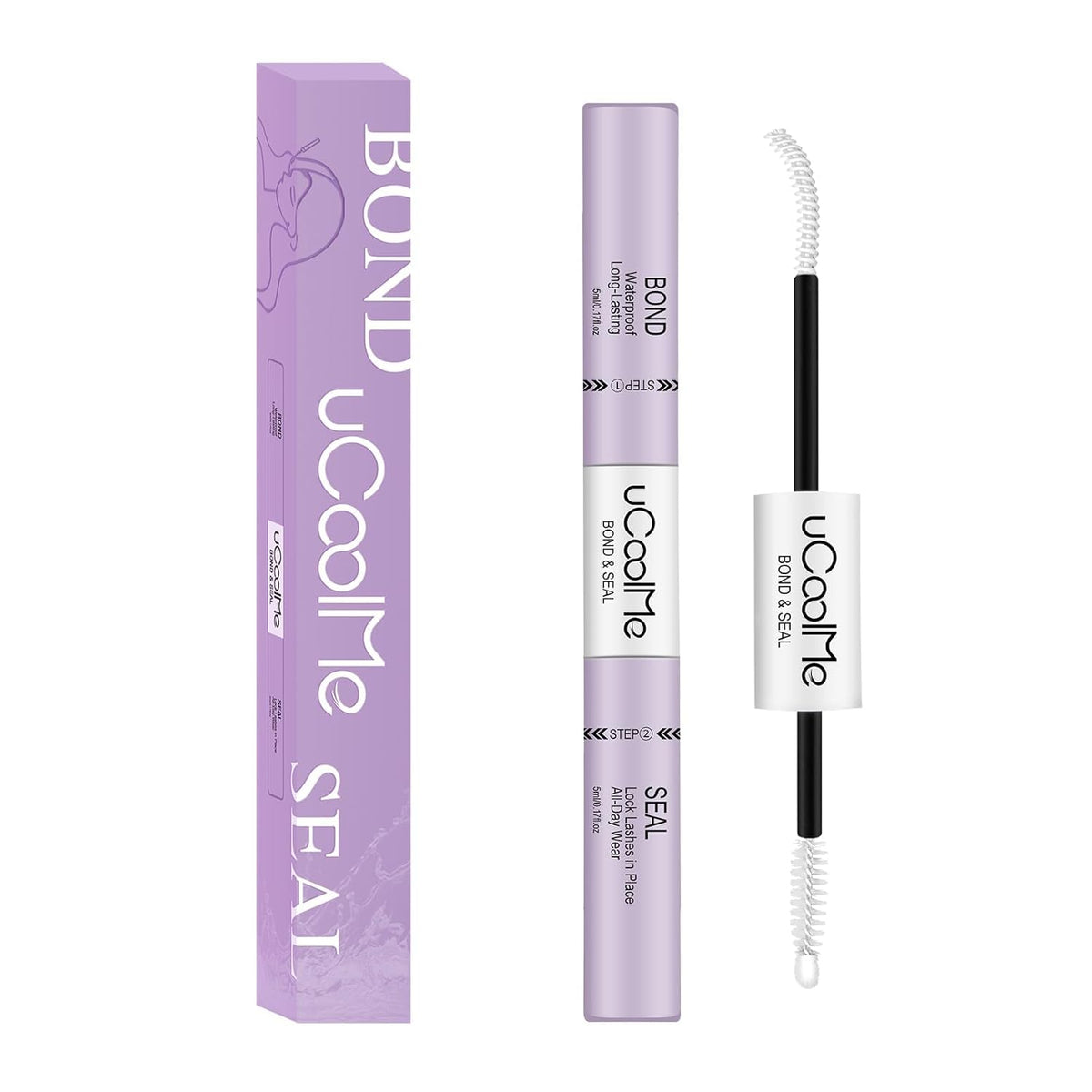 Lash Bond and Seal Waterproof 10ML for Lash Clusters 144Hours SuperStrong Long-Lasting Non-Irritating Eyelash Glue for