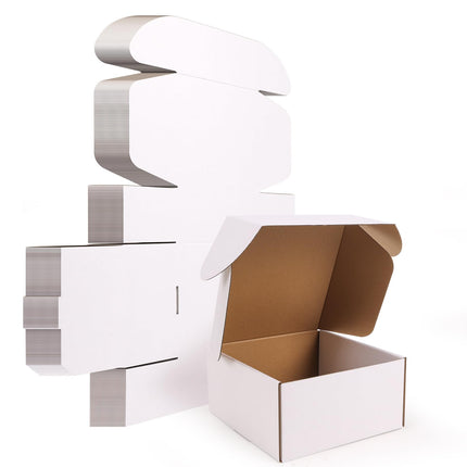 12x9x6 inches White Shipping Boxes pack of 15, Corrugated Cardboard Boxes 12 x 9 x 6 for Packaging Small Business, Moving, Mailing
