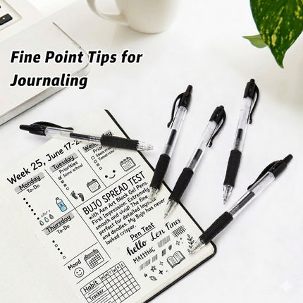 30 Gel Pens, Retractable Gel Ink Roller Pens for Smoothly Writing