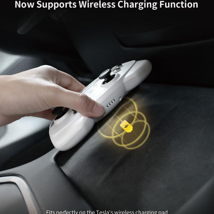 Jowua Multi-Device Wireless Controller Compatible for Tesla 2025+ New Model YModel 3/Y/S/X/cybertruck Compatible for Switch, one controller set, SPECIAL PROGRAMMED and DESIGN FOR TESLA White [nintendo_switch,windows,ios,android]