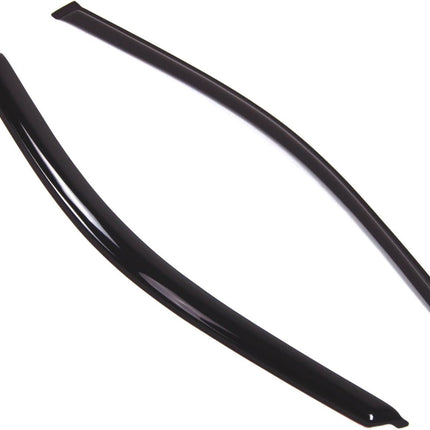 Tuningpros WD2-223RM Dark Smoke 2 Pcs Set Window Visor (Outside Mount) Deflector Rain Guard Compatible with 2006-2011 Honda Civic Coupe