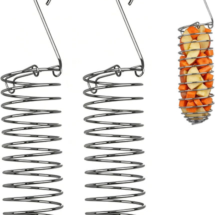 2pcs Millet Spray Holder for Parrots,Millet Holder for Bird Cage,Parakeet Snack Stick Feeder,Natural Millet & Crunch Bar Station for Birds,Calcium Block Bird Feeder,Bird Cage Accessory