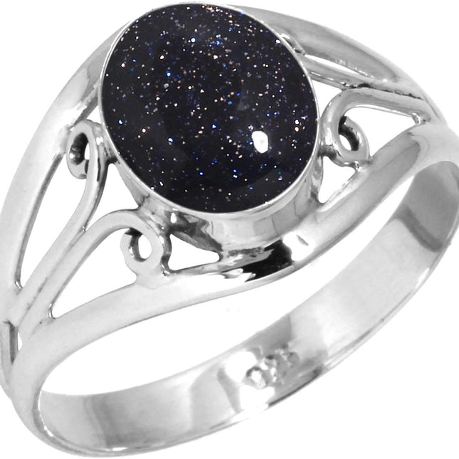 SourceToHome FuenteACasa Garnet, Lapis, Moonstone, Crystal Oval Handmade Ring Genuine 925 Sterling — Home & Lifestyle