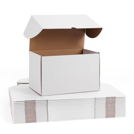 12x9x6 inches White Shipping Boxes pack of 15, Corrugated Cardboard Boxes 12 x 9 x 6 for Packaging Small Business, Moving, Mailing