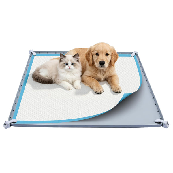 Pee Pad Holder, 24×24 Inch Thickened Silicone Dog Pee Pad Holder Tray