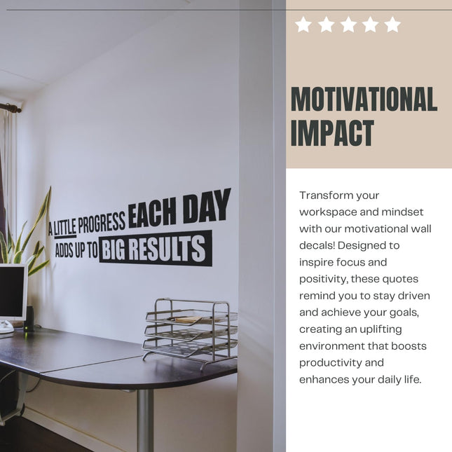 A Little Progress Each Day Wall Decal