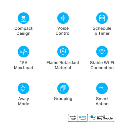 Kasa Smart Plug Ultra Mini 15A, Smart Home Wi-Fi Outlet Works with Alexa, Google Home & IFTTT, No Hub Required, UL Certified, 2.4G WiFi Only, 2 Count (Pack of 1)(EP10P2) , White
