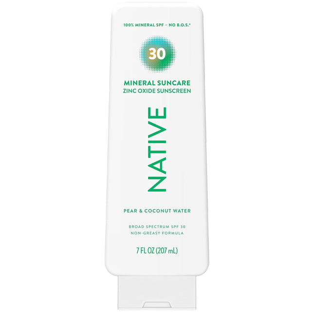 Mineral Sunscreen Lotion SPF 30, Pear & Coconut Water Scent, 7 oz