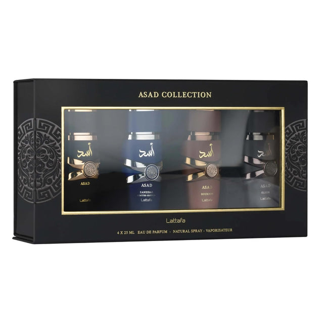 Lattafa Asad 4-Piece Gift Set 25ml – Men's Oriental Fragrance Collection
