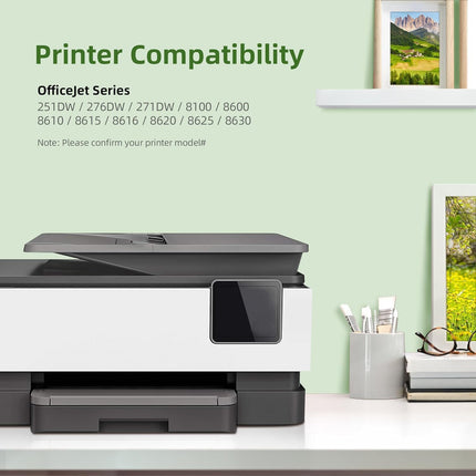 Compatible Ink Cartridges Replacement for HP 950XL 951XL Ink Cartridges High Yield 4-Pack Black Cyan Magenta Yellow for HP OfficeJet Pro 8100 8600 8610 8615 8620 8630 8640 8660 Printers
