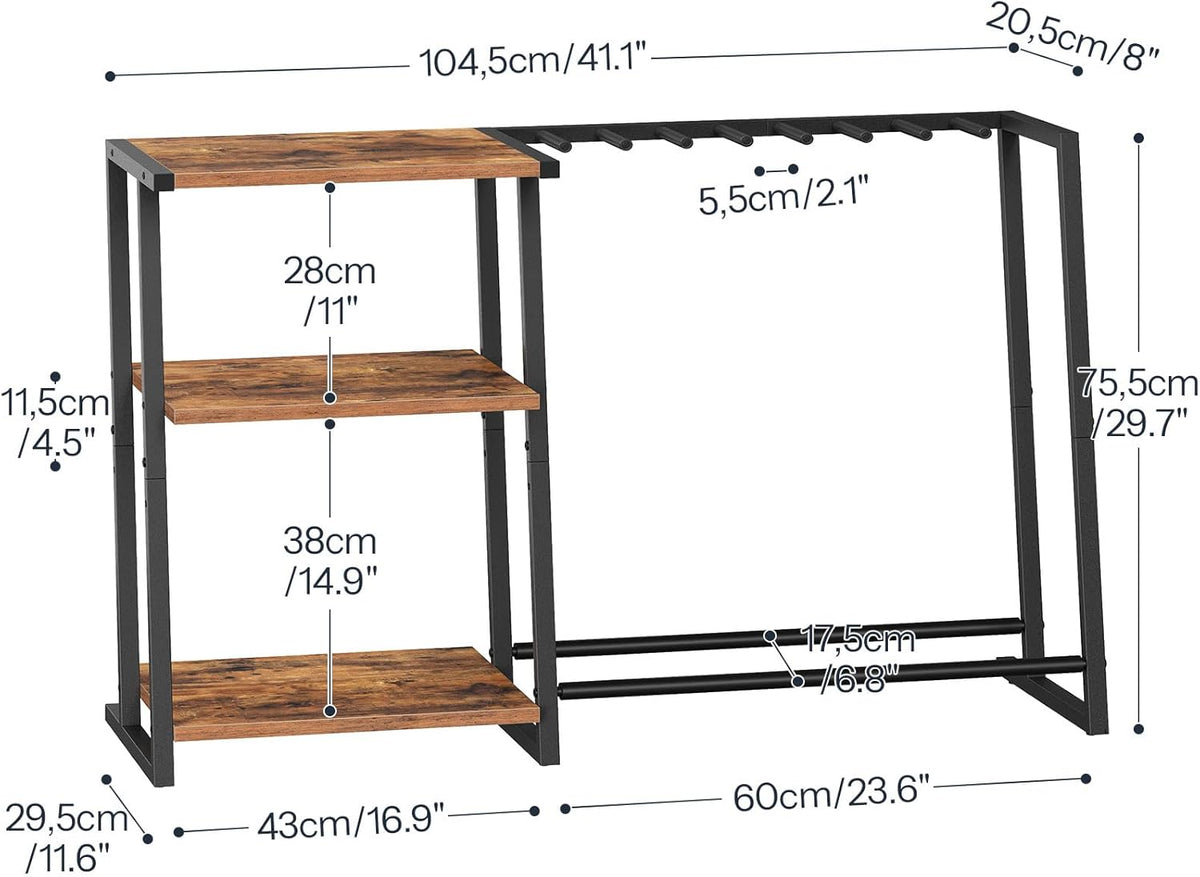 Guitar Stand, 3-Tier Guitar Rack with Adjustable Shelf for Record Player, Multi-Function Guitar Holder - photo 2