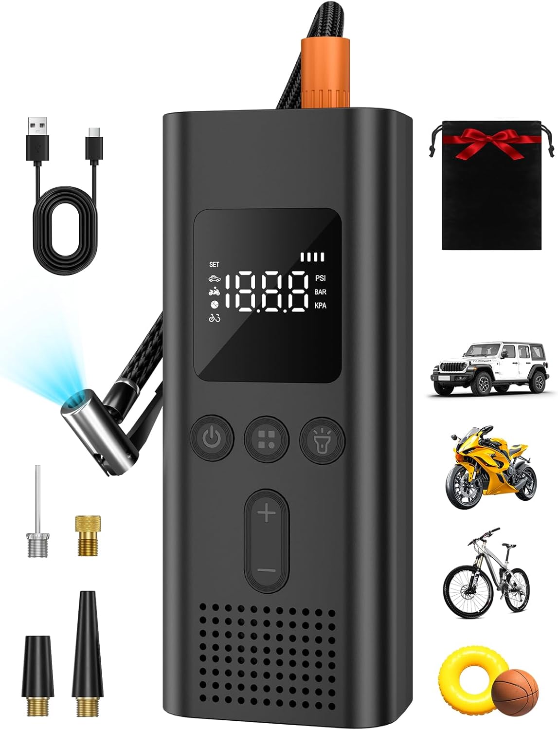 150 PSI Cordless Portable Tire Inflator Air Compressor