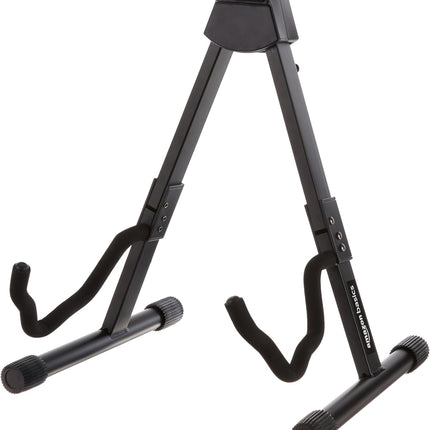 Amazon Basics Portable Adjustable Folding Guitar Stand for Electric and Acoustic Guitars, A-shape, Fully Assembled with Padded Foam, Black, 8.66 x 15.16 x 3.74 inches