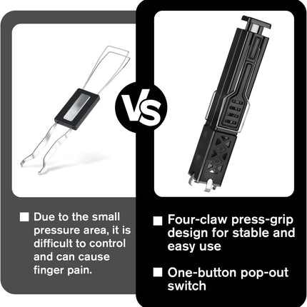 2-in-1 Key Switch Puller Keycap Puller with 4-Claw Grip Key Cap Removal Tool for Fast Mechanical Keyboard Switch Replacement Keycap Removal