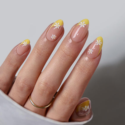Uñas postizas, uñas falsas cortas almendradas rosas, 32Pcs kit completo