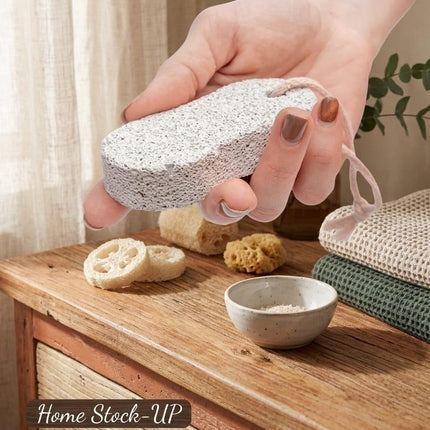 Pumice Stone Pack of 2 Natural Volcanic Stones for Gentle Exfoliation, Callus and Dead Skin Removal, Safe for Feet and Hands