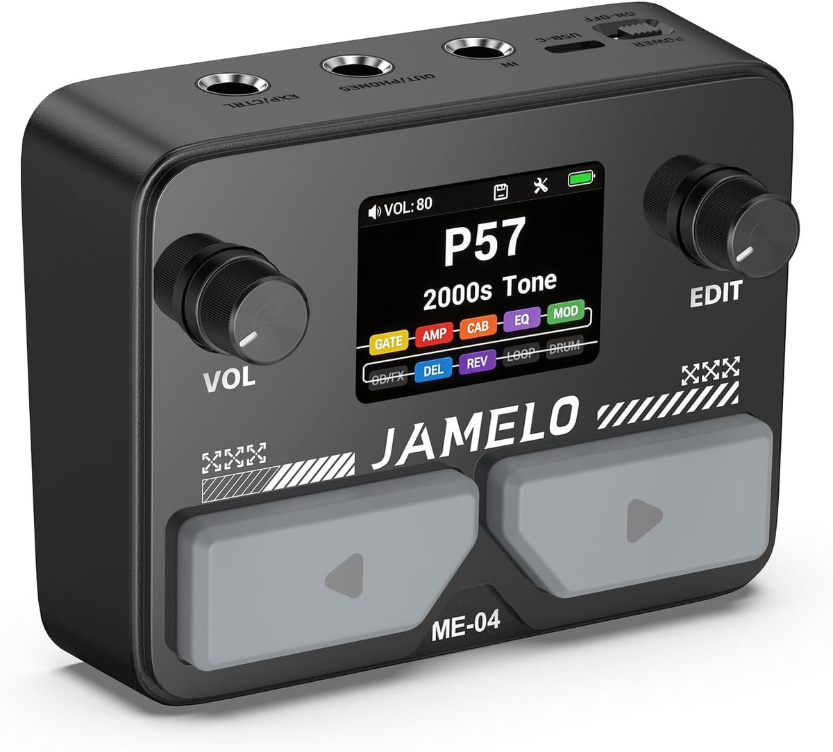 Pocket Guitar Multi Effects Pedal in Black