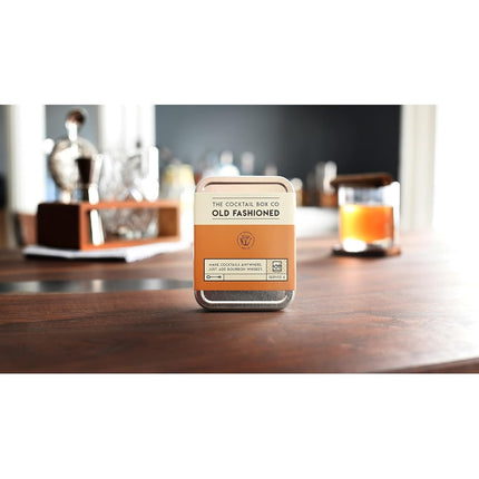 The Cocktail Box Co. Old Fashioned Cocktail Kit - Compact Plane Cocktail Kit for Travel - Includes Bitters & Old Fashioned Cubes - Standard Packaging