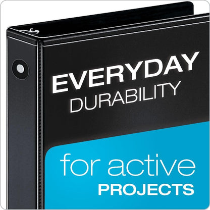 Economy 3 Ring Binders, Binders for School and Office, Durable 1/2 inch Round Rings, Holds 125 Sheets - photo 2