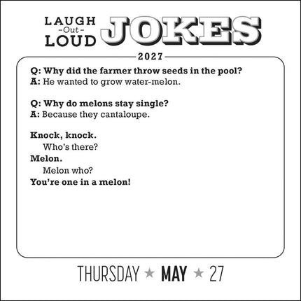 Laugh-Out-Loud Jokes 2027 Day-to-Day Calendar: 1,000 Punny Jokes