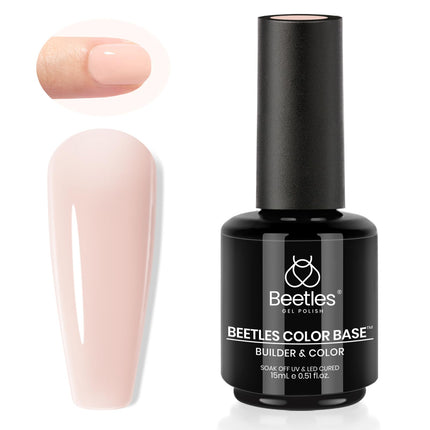 Fortalecimiento y crecimiento de uñas, esmalte de uñas rosa, tratamiento de cuidado de uñas