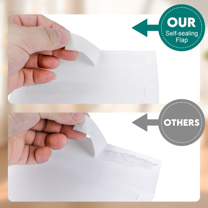 100 Pack White Blank Cards and 100 Pack Envelopes 4x6, Note Greeting Cards and Envelopes Set, Folded - photo 5
